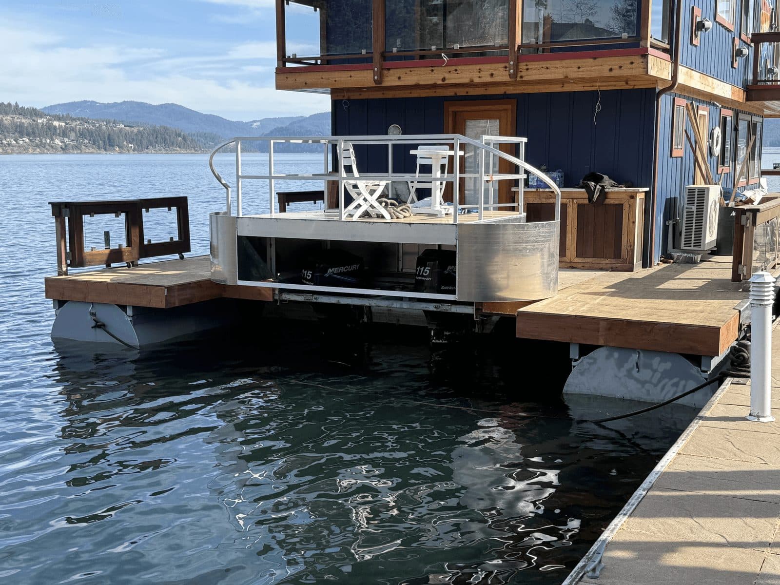 Boat engine detail close up